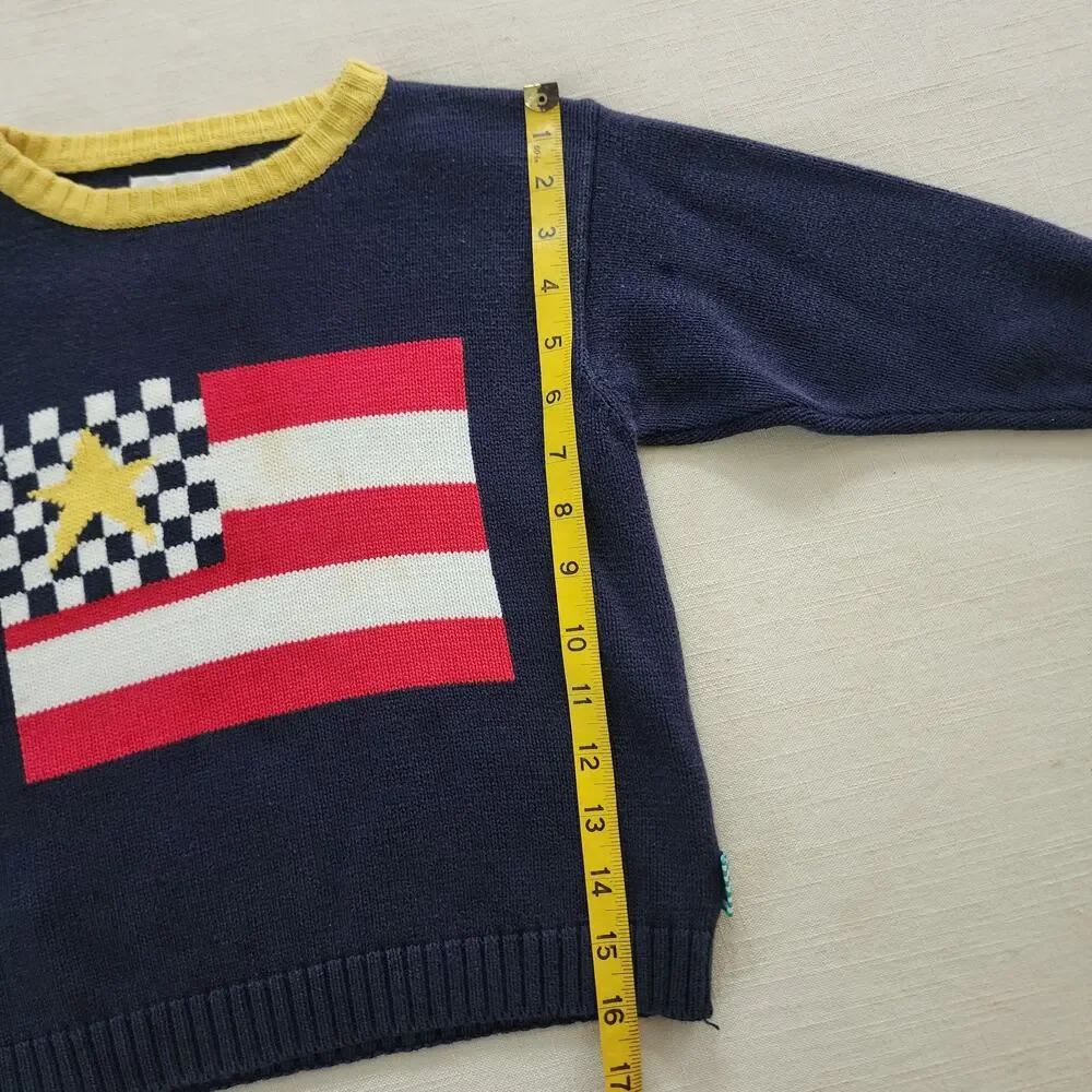 Vintage Gymboree Flag Knit Sweater 4t